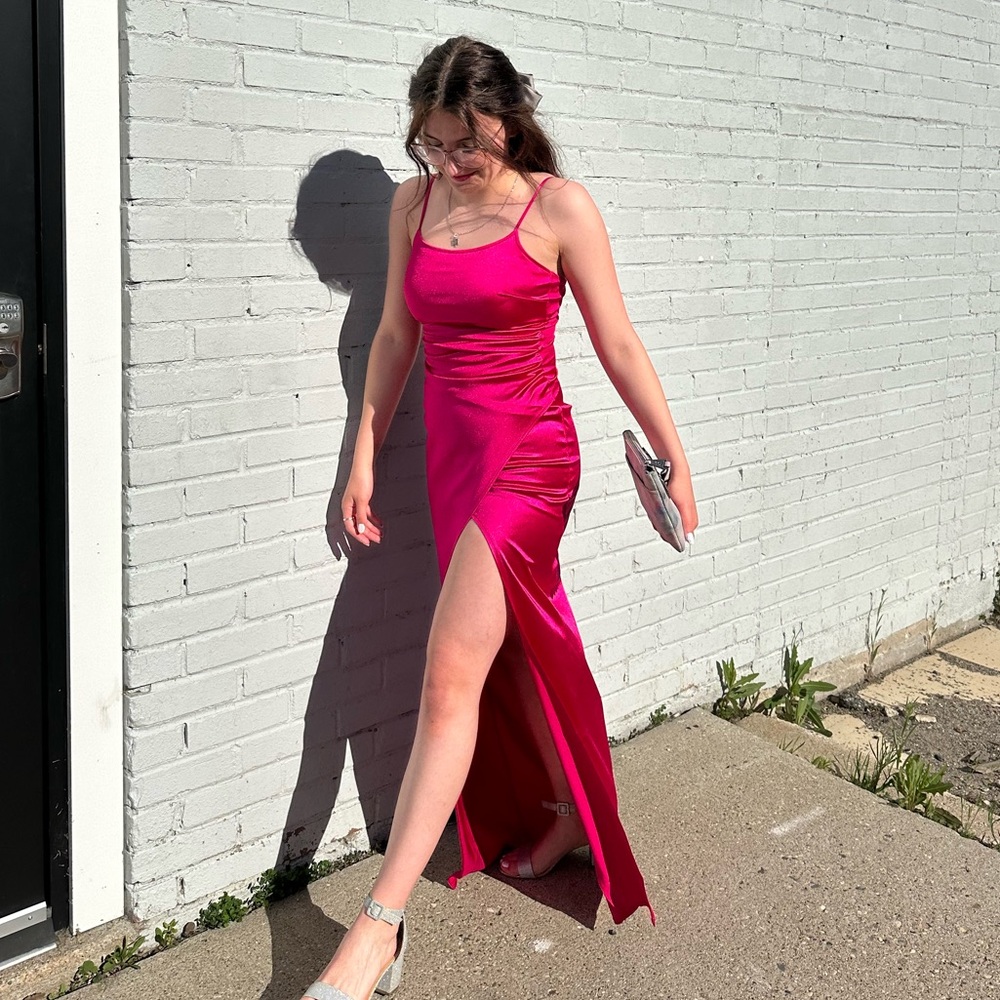 Hot Pink Maxi Formal Dress